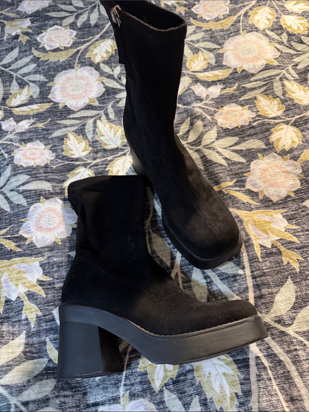 Sz 8.5 Steve Madden Klayton Platform Half-calf Block Heel Women's Boots